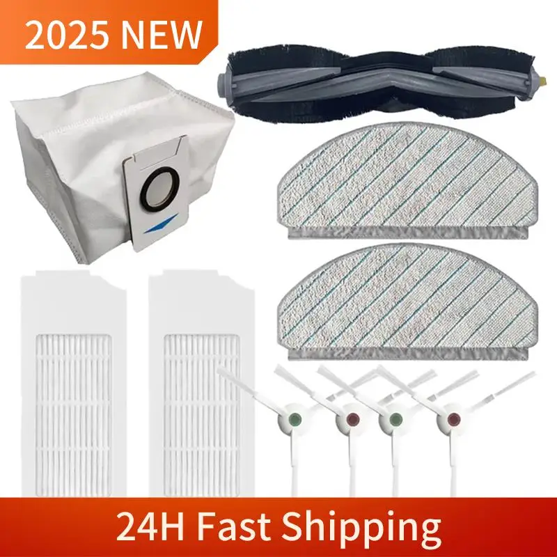 For Ecovacs Deebot T10/T10 Plus Robot Vacuum Cleaner Main Side Brush Dust Bag Hepa Filter Mop Cloth Replacement