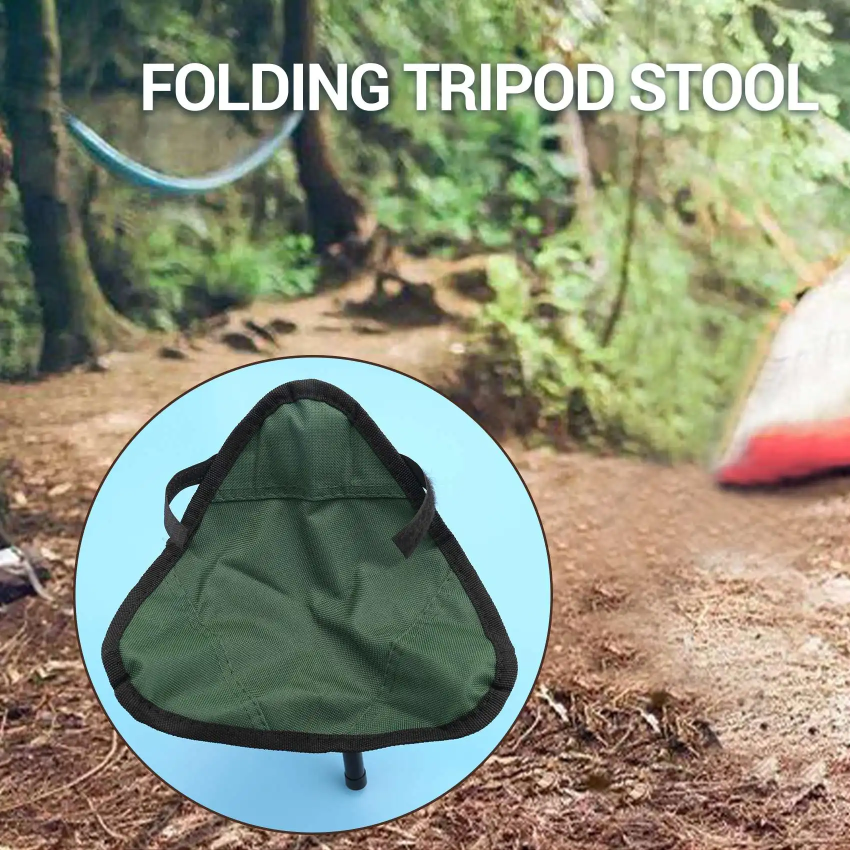 Taburete plegable con trípode, asiento portátil para acampar al aire libre, silla de pesca ligera, nuevo