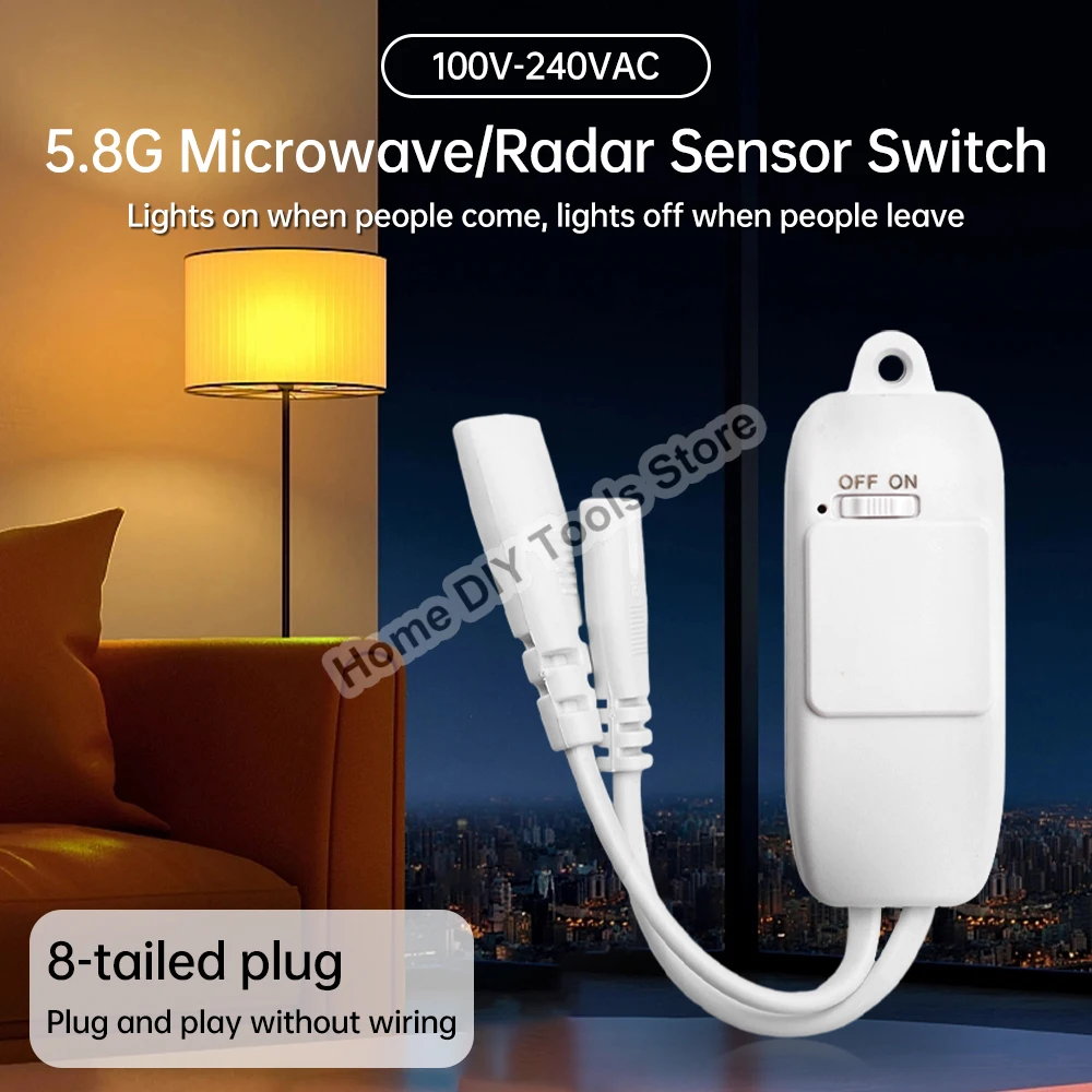 

Microwave Radar Sensor Switch Controller AC110V-265V 5-8m T5 T8 Tube LED Light Hand Scan Sensing Switch Smart Home