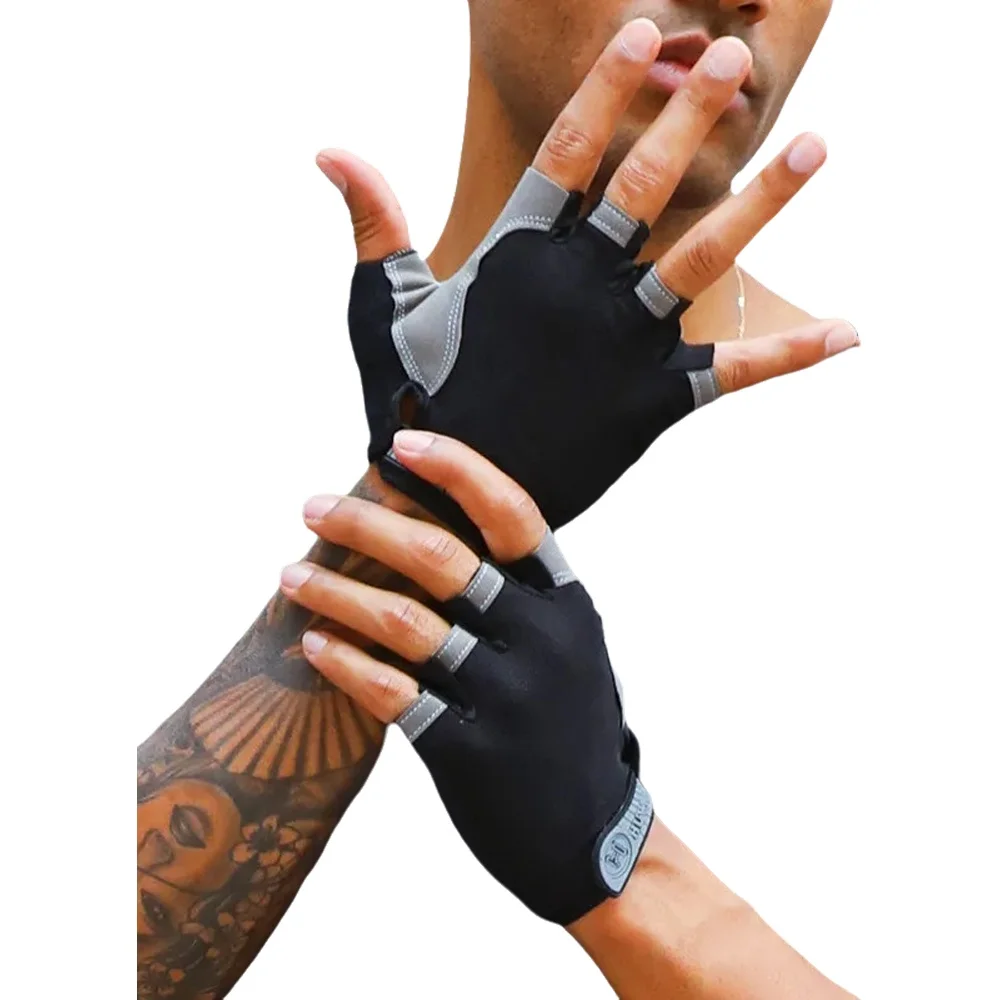 AliExpress WRELS Sports Fingerless Gloves Fitness Training Weightlifting Anti-slip Gloves Breathable Cycling Men Women Outdoor Sport Gloves