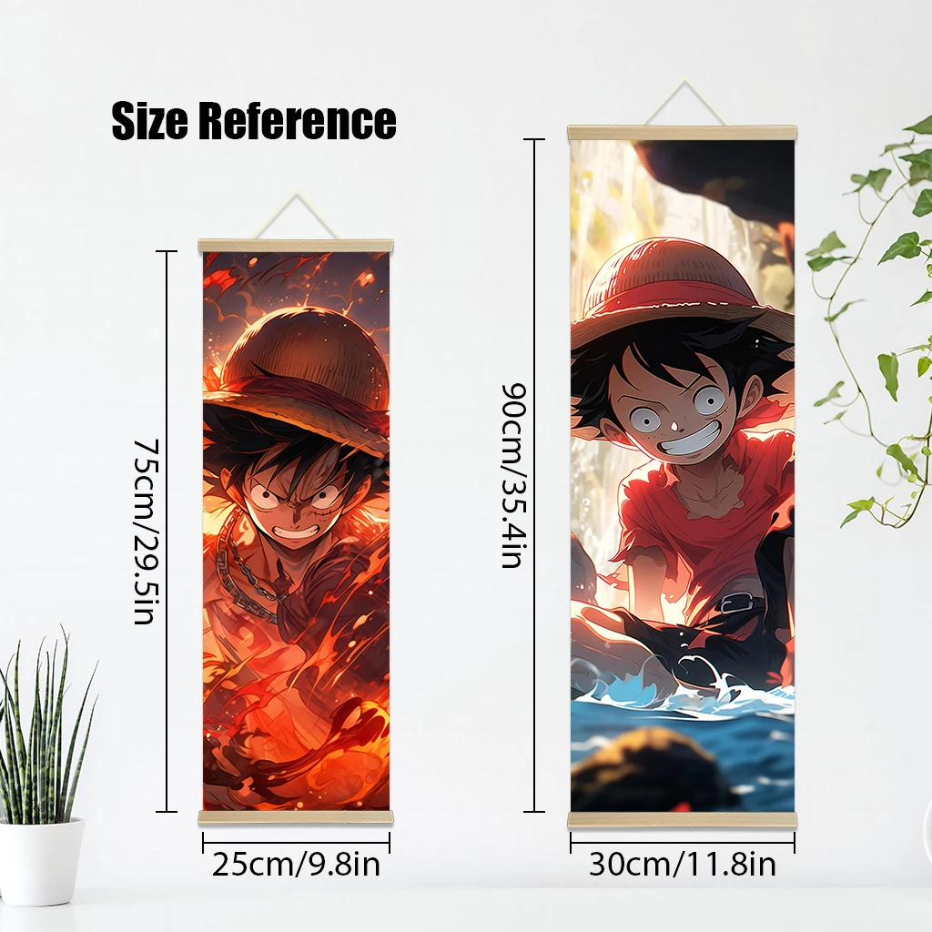 ONE PIECE poster Nami Roronoa Zoro Luffy Print Kids Room Decoration Mural for Hanging Scrolls