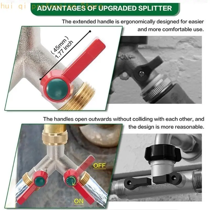Kompakte 2/4-Wege-Wasserverteilerventile aus Messing für eine präzise Durchflussregelung in Gewächshäusern und Tropfsystemen. – Detail 10