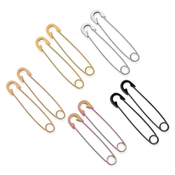 1-2Pcs/Lot 38x8mm Stainless Steel Pins Safety Pins Paperclip For Fashion Design DIY Crafts Ornament Making Garment Accessories