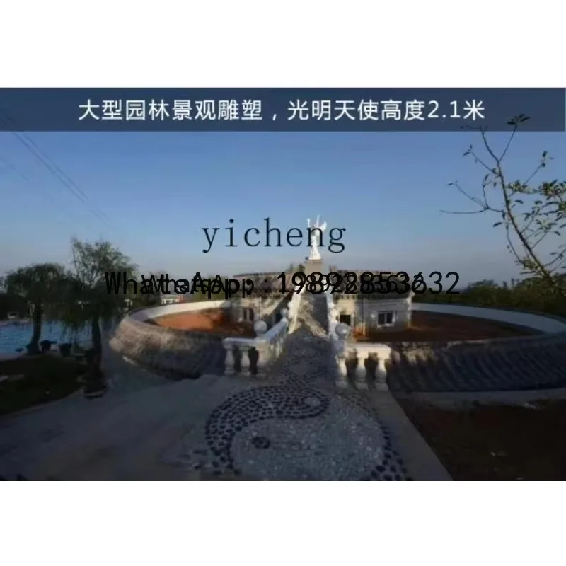 J5 Cupid Wings Couple Statue Luminous Angel Sculpture Fiberglass Figure Decoration living room decoration living room decoration