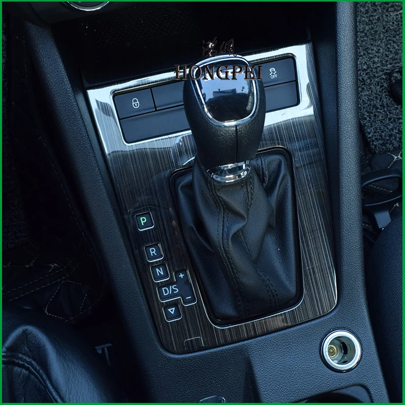 

For Skoda Octavia A7 2014-2018 Interior Car Gear Shift Knob Panel Cover Sticker Trim Moldings Car Styling Auto Parts