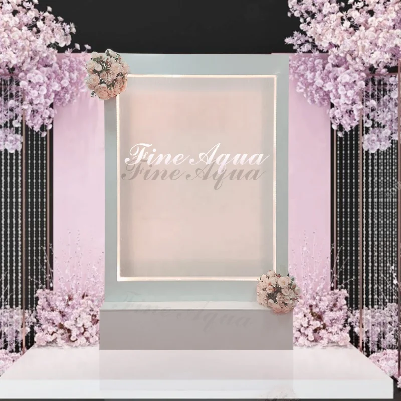 مخصص. تخصيص المنزل الحديث في الهواء الطلق شلال جدار نافورة ستارة سلك النايلون مع وظيفة متحركة وتقنيات الزجاج