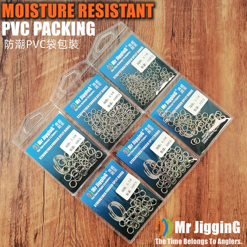 السيد JigginG سبليت خواتم S304 الفولاذ المقاوم للصدأ 3-7 مللي متر جودة عالية تعزيز دائرة مزدوجة جولة المفاجئة موصل الصيد اكسسوارات