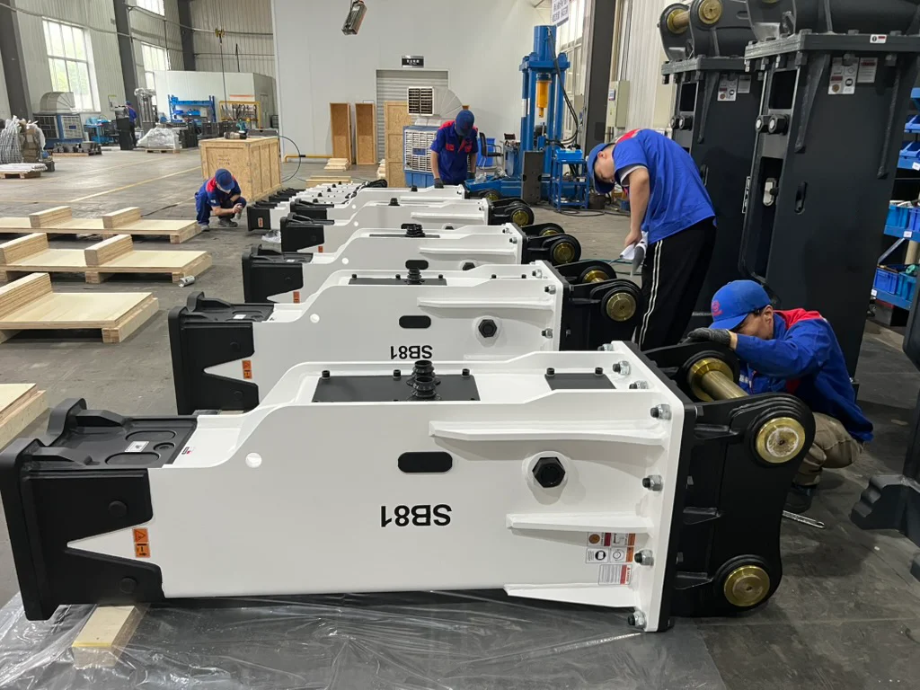 Escavadeira retroescavadeira 40mm 45mm 53mm 68mm cinzel disjuntor hidráulico martelo de rocha para manutenção rodoviária demolição de concreto