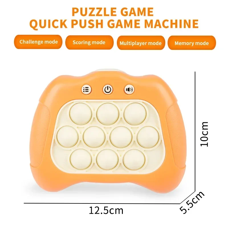 Hot Quick Push Pop Light Up Game Fidget Toys Electronic Bubble Handheld Console Press Pushit Gift Kids Adults Birthday Christmas