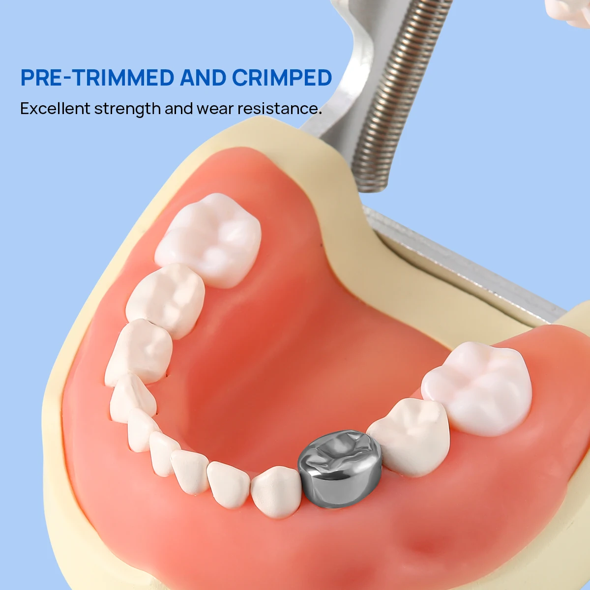 48 ชิ้น/กล่อง AZDENT ทันตกรรมหลัก Molar Crown ฟัน Preformed สแตนเลสชั่วคราว Crowns ชุดเด็กทันตกรรม Supply