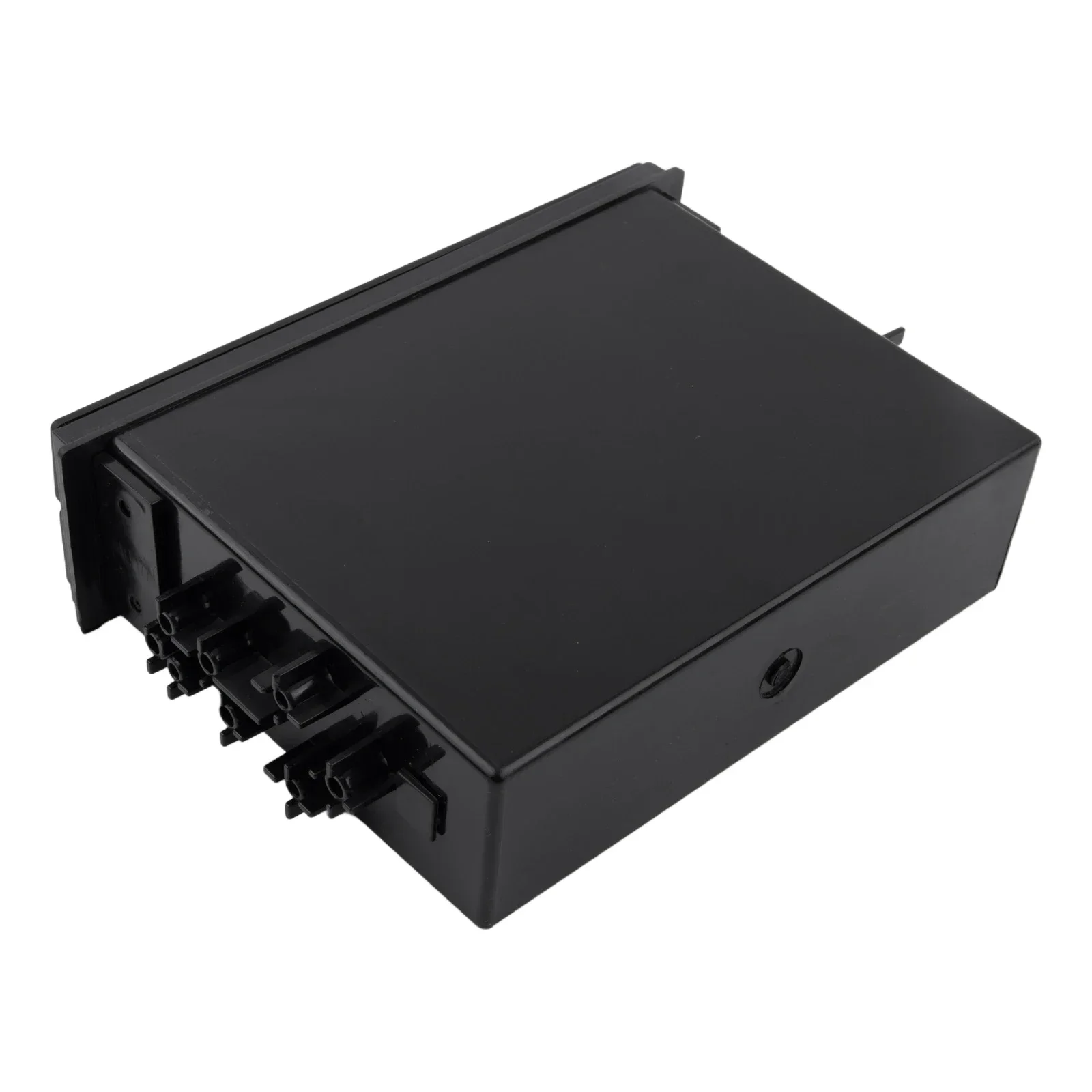 Center Console Organizer Black Storage Box ABS Material Quick Installation Cup Holder Included Practical Design