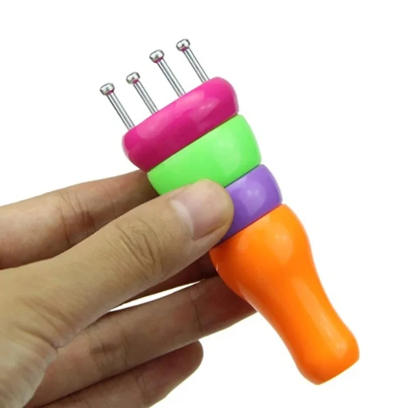 TOPMAYA Plastic Yarn Wool Knitter Knitting Doll Dolly DIY Rope Braided Loom Craft Maker