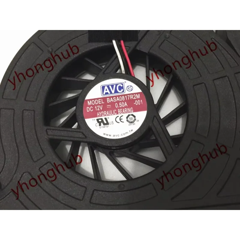 AVC B500 B505 B510 B50R B5R BASA0817R2M -001 DC 12V 0.50A 6-wire Server Cooling Fan