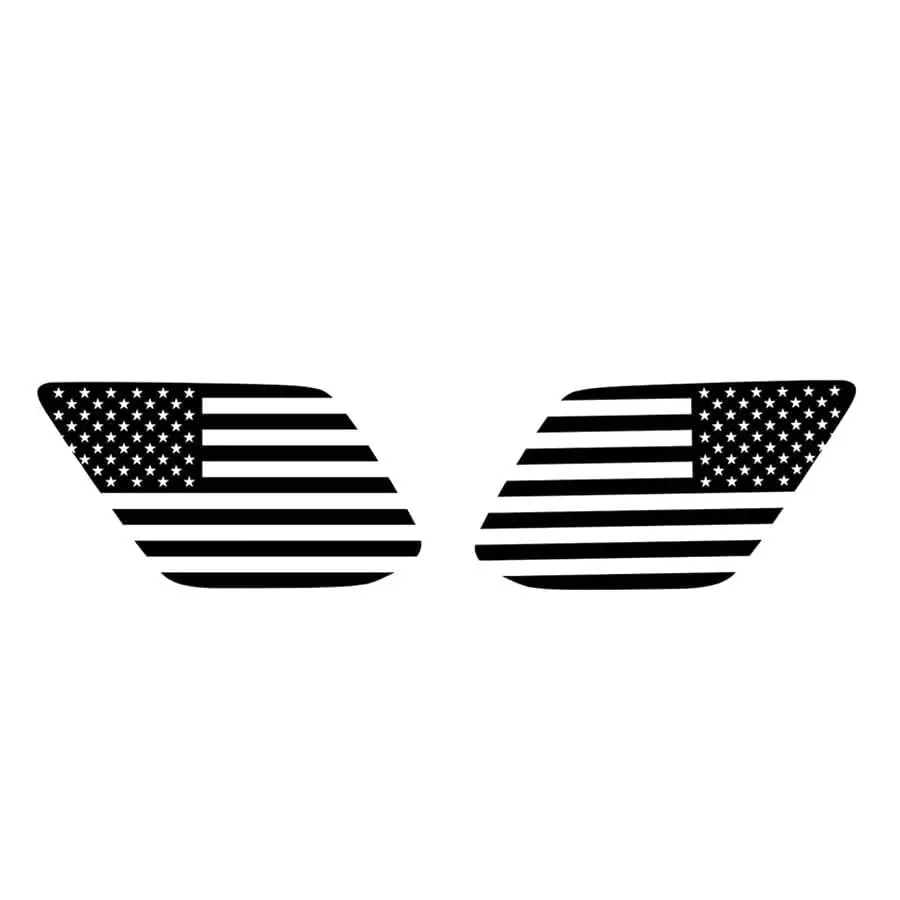 

2x наклейка с флагом США на четверть окна для Toyota 4Runner 2010-2022, матовый черный