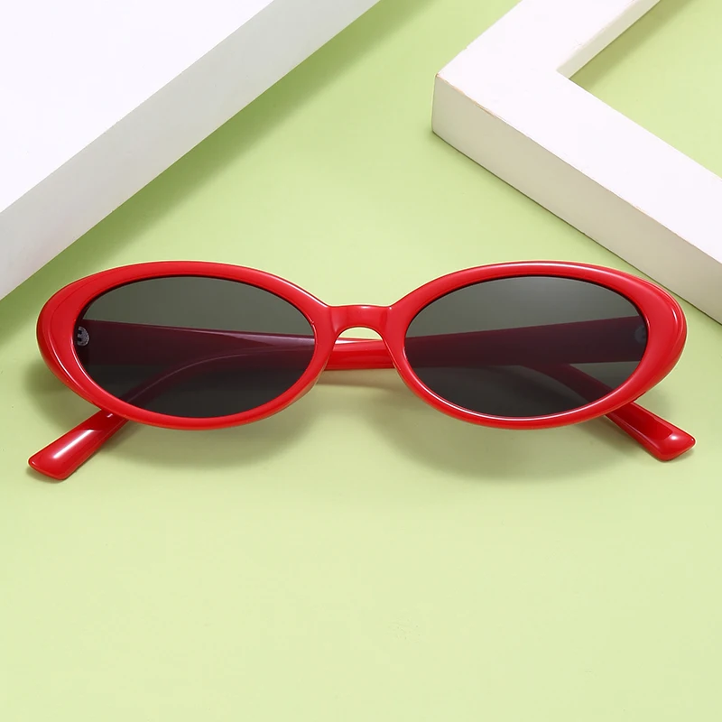 Small Oval Women's Sunglasses New Fashion Hot Sun Glasses Female Retro Colorful Shade Eyeglasses UV400