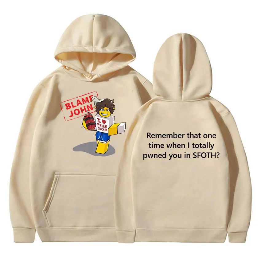 مضحك اللوم جون Shedletsky Forsaken ميمي هوديي الرجال النساء الصوف طويلة الأكمام المتضخم البلوز عارضة الأزياء البلوز هودي