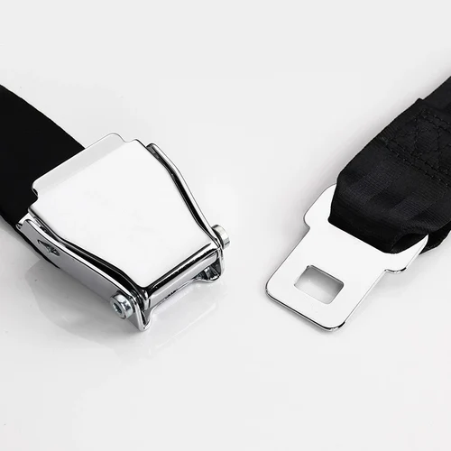 Imagen 2 del producto Cinturón de seguridad de avión de dos puntos para coches, autobuses, vehículos turísticos, carril de alta velocidad, asiento de aviación, accesorios de cinturón de seguridad