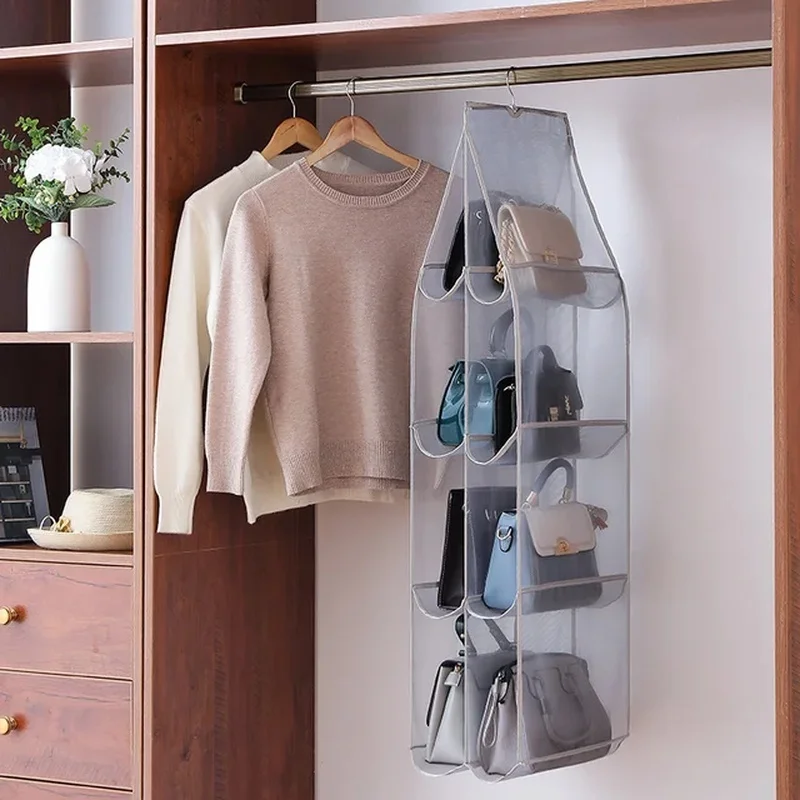 Folding Storage with Hanging Organizers Multi-function and See-through for Easy Access and Organization