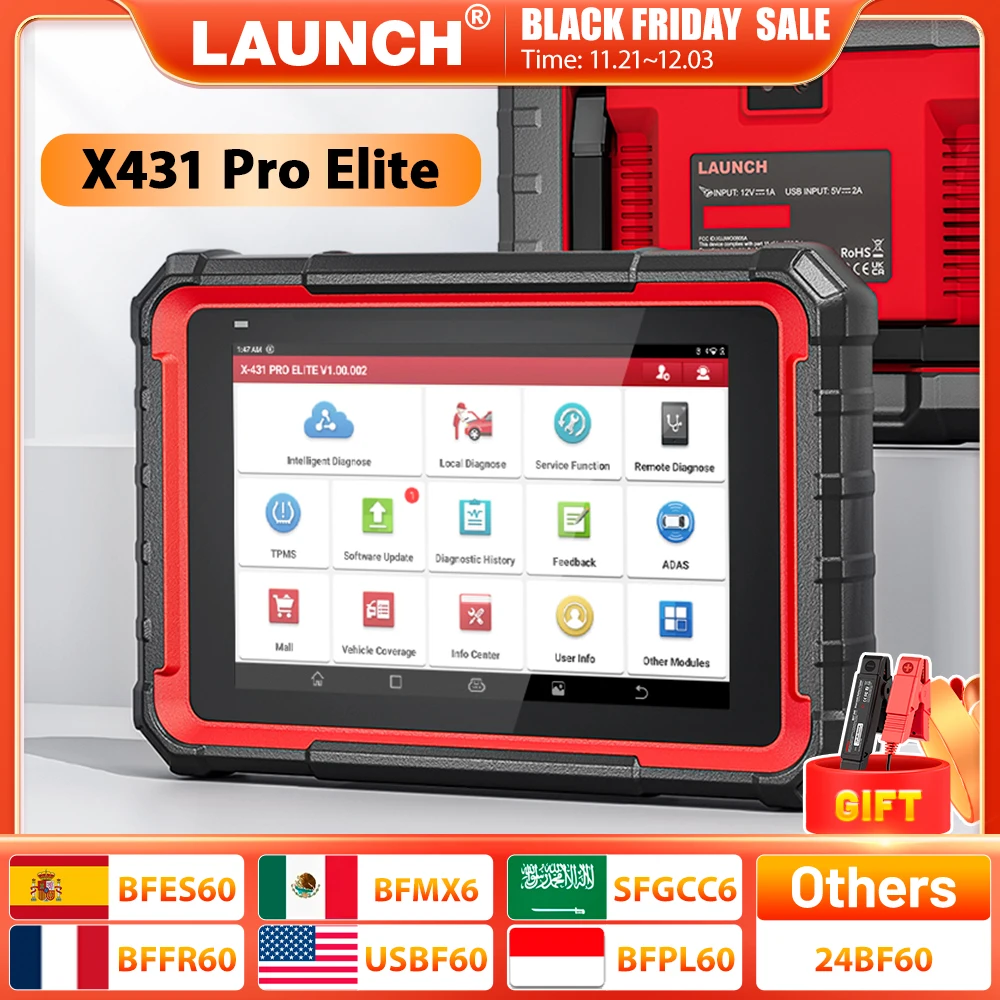 2024 Launch X431 Pro Elite Car Diagnostic Tools,Bidirectional Scan Tool,31+ Reset CAN FD & DOIP ECU coding PK X431 V V4.0 OBD2