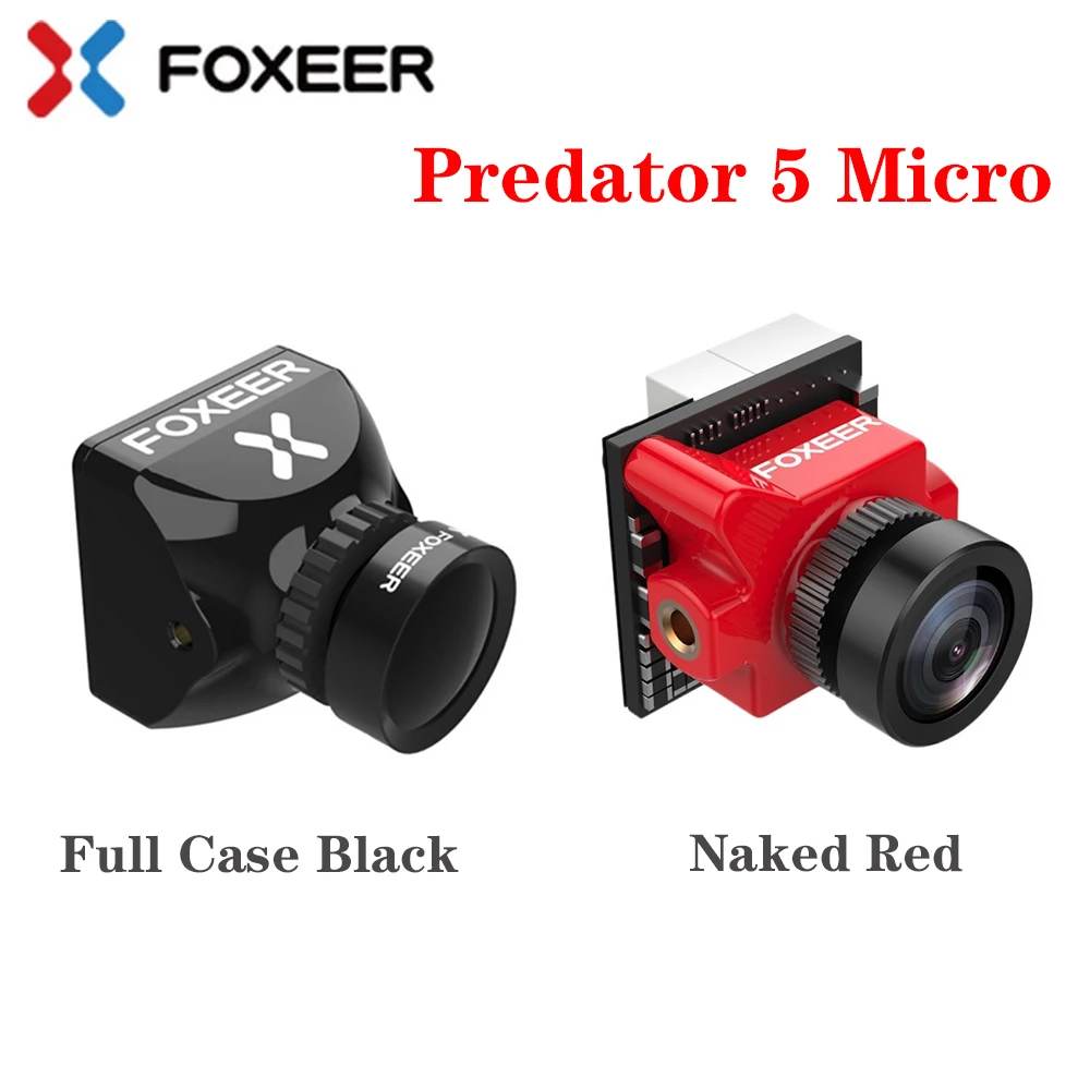 

FOXEER Predator 5 Micro 1000TVL 4:3/16:9 PAL/NTSC 1/3" CMOS Sensor FPV Camera M8 Lens 4ms Latency Super WDR for RC FPV Drone