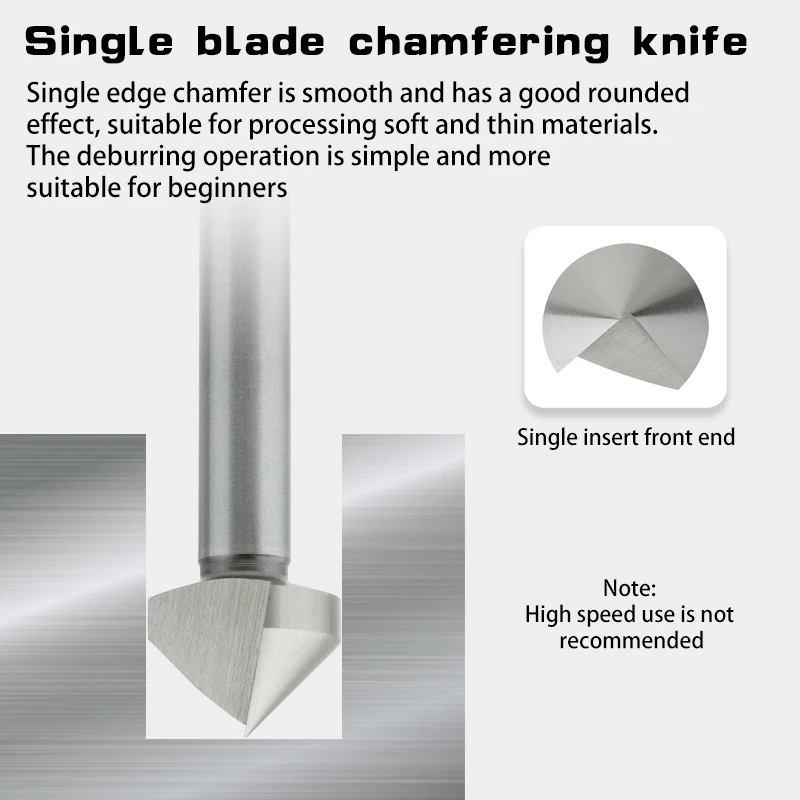 High-Speed Steel Straight-Shank Triple-Edge/Single-Edge 90-Degree Chamfering Bit Countersink Screw Deburring Srill 1/5/10Pcs