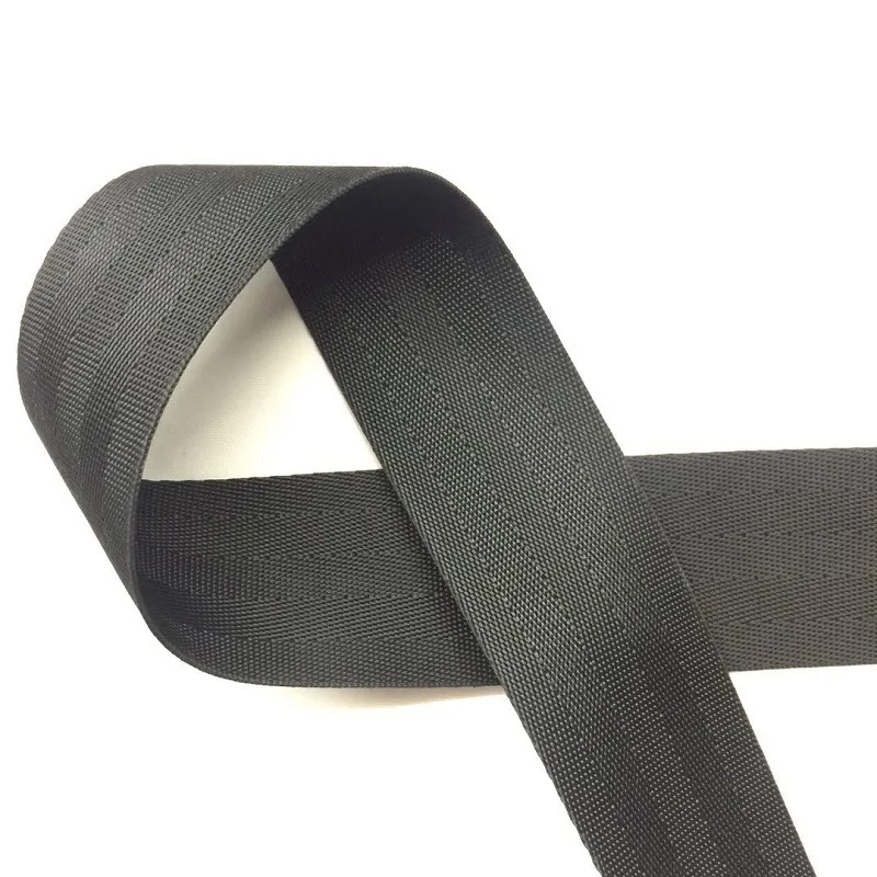 5cm 3.8cm 2.5cm Safety Harness Black Strong Car seat Safety belt nylon ribbon outdoor backpack Bag Parts strap nylon fabric tape