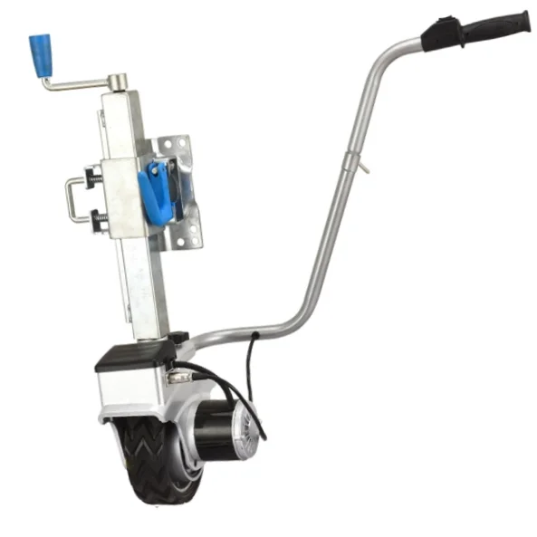 

kj-Folding up Electric Trailer jockey Wheel with Swivel Bracket Electric Motorised Trailer jockey Wheel Mover for caravan@