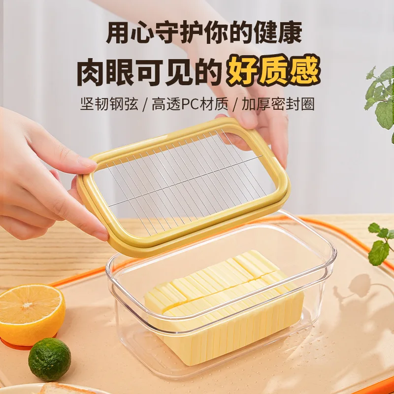 

Airtight Butter Cutter and Cheese Storage Box, Sealed Container with Lid for Butter Cheese Preservation