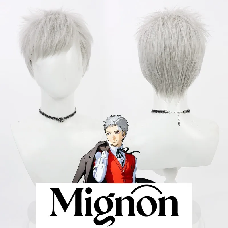 

Sanada Akihiko cosplay wig silver gray short hair Halloween gift