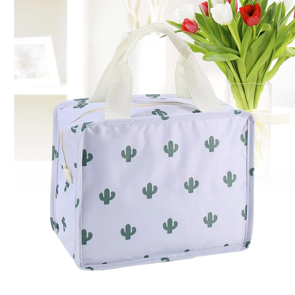 

Cactus Design Thermal Bag 22x18cm Portable Lunch Box Carry Pouch for Snacks Drinks Yogurt Fruit Thermal Bag Carry Pouch
