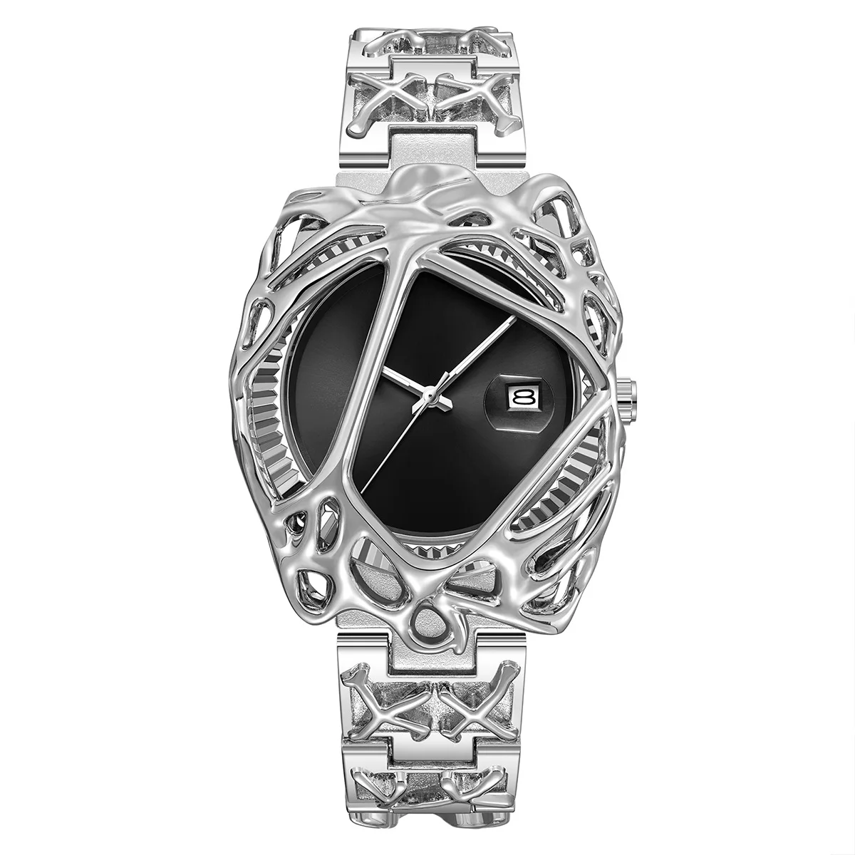 كيوس ساعة Reloj ساعة إبداعية مقاومة للماء ساعات رجال الأعمال ساعة معصم الألفية الأصلية الغريبة