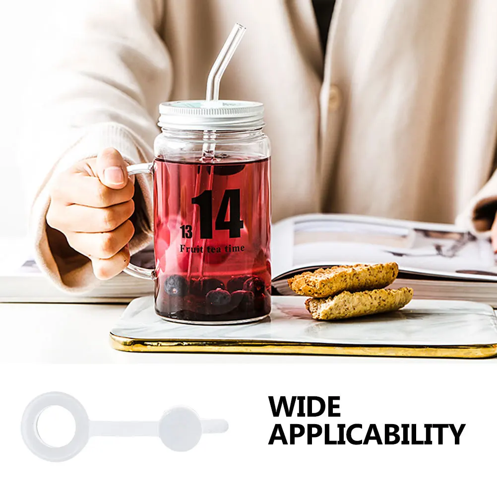 

100pcs Silicone Grommet For Jar Lids Plug Grommet For 7Mm Straws Dust-Proof Leak-Proof Airtight Seal Outdoor Use Covers