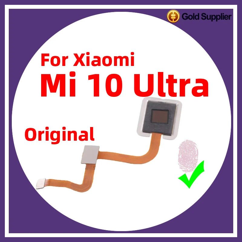 Original For Xiaomi mi 10 Ultra under display Fingerprint Sensor Scanner Touch ID Connect home button Flex Cable