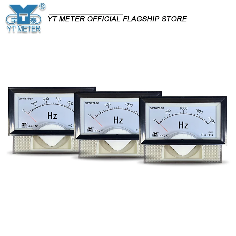 44L17 100V Input pointer Frequency meter 1000Hz IF furnace Hertz meter with black frame 44L23 voltmeter