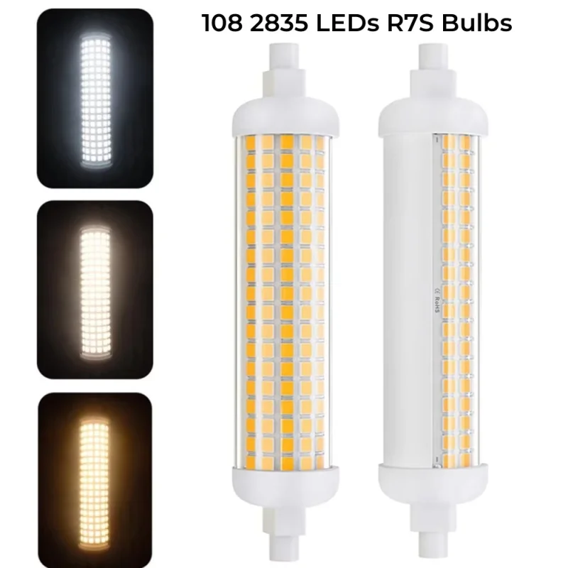 20w R7S LED Bulb Ceramic R7S LED Tube 3000K 4000K 6000K 220V 110V 118mm Replace 200w Halogen Lamp Floodlight