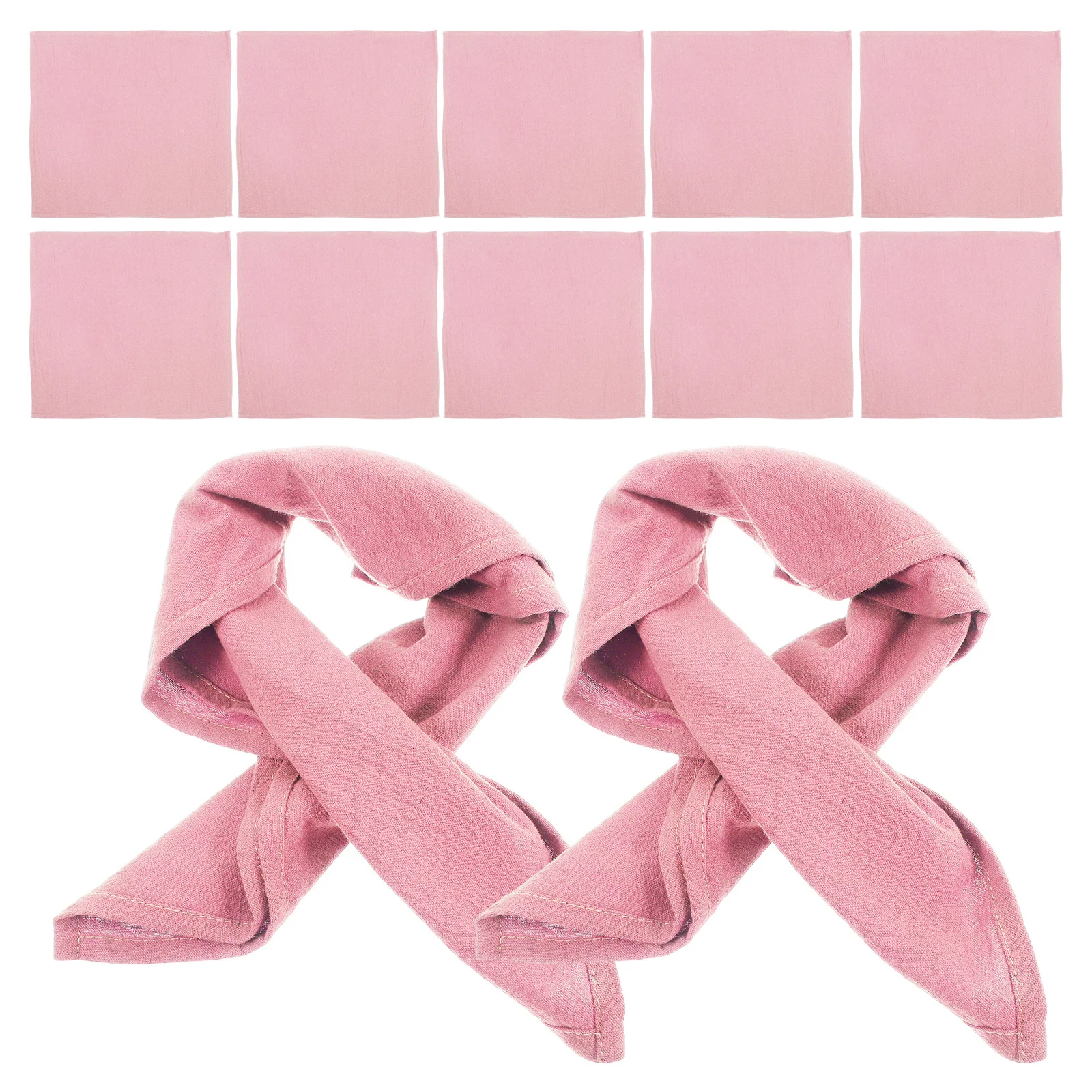 

12Pcs Cotton Soft Washable Dinner Napkins Blush Pink 40cm Reusable for Weddings Parties Restaurants Natural Napkins