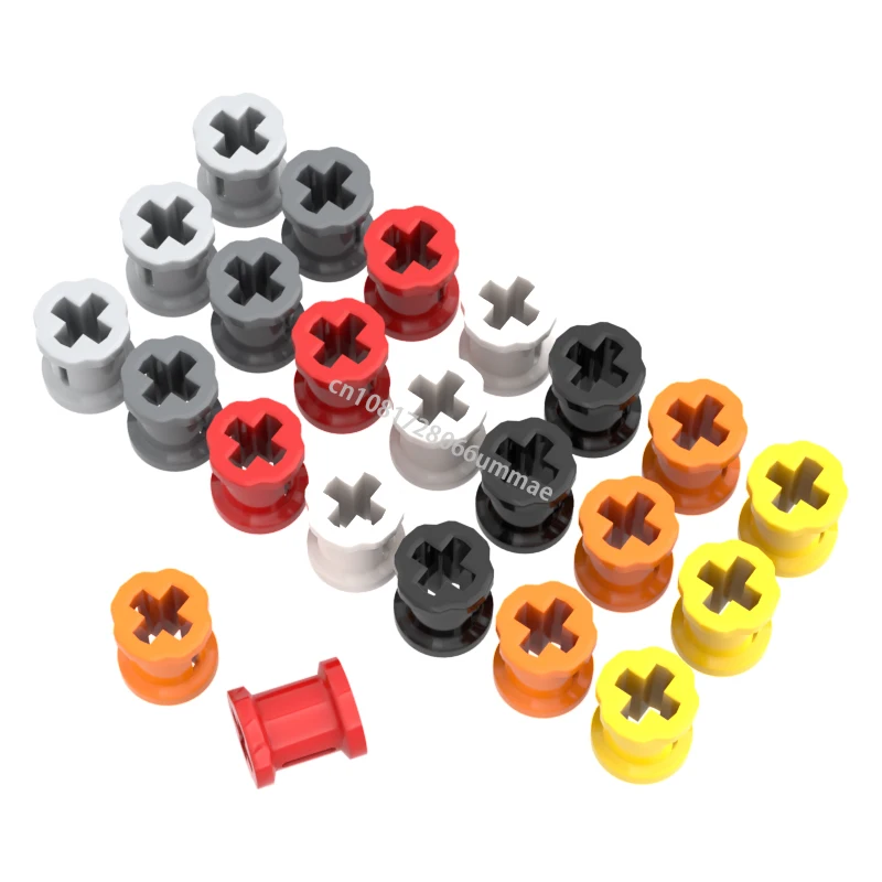 100Pcs Technical Bush Connector Building Blocks 1x1 Cross Shaft Sleeve 3713 6590 Bulk Parts Bricks Assembly Children Toys Gifts