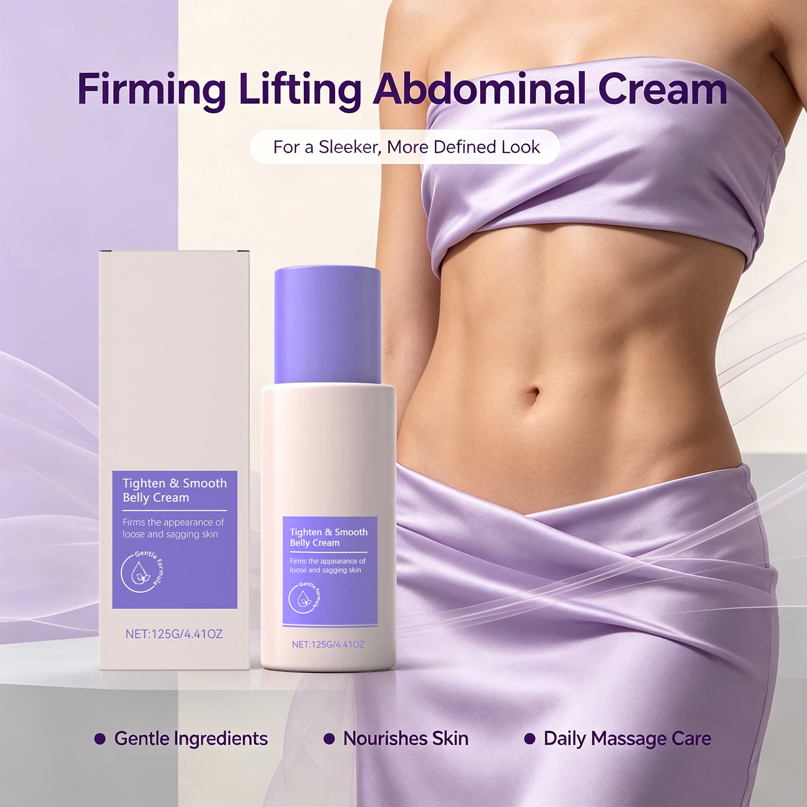 Firming Belly Cream Tighten Improve Loose Sagging Belly Skin Moisturizing Abdominal Sculpting Defined Waistline Body Skin Care