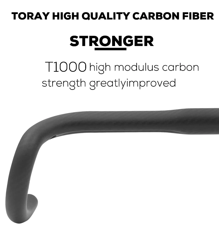 Matte Carbon Gravel Handlebar, Fully Internal Wiring, Di2 Handlebar Flare, 16 ° Bar, Cycle Cross Road Bike, Bicycle Parts