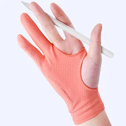 1pc rosa Zeichen handschuh für jede Grafik Zeichen tisch 2 Finger Anti fouling rechts und links Zeichnung shand schuhe Künstler