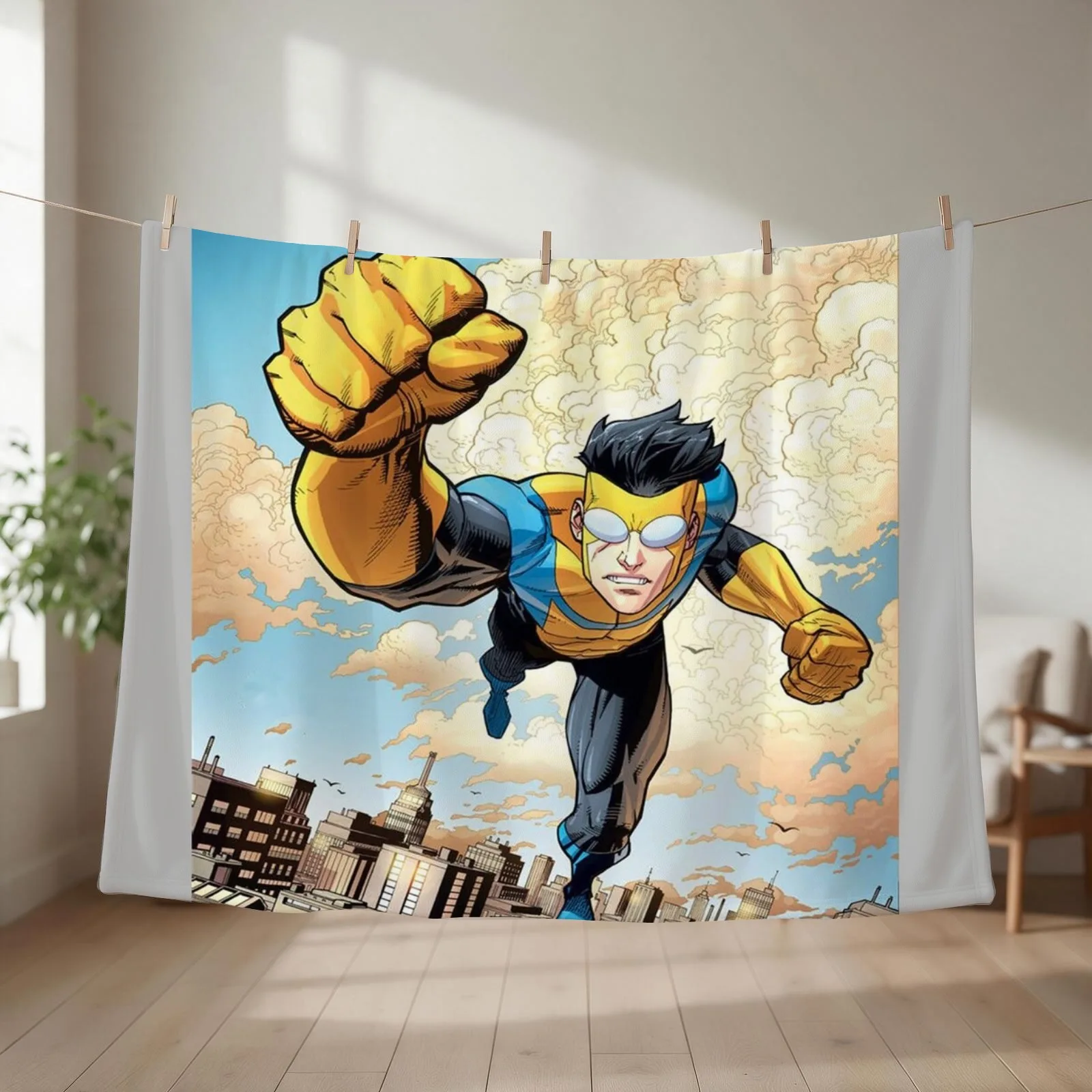 Invincible Throw Blanket christmas gifts Shaggy Soft Big Beautifuls Blankets