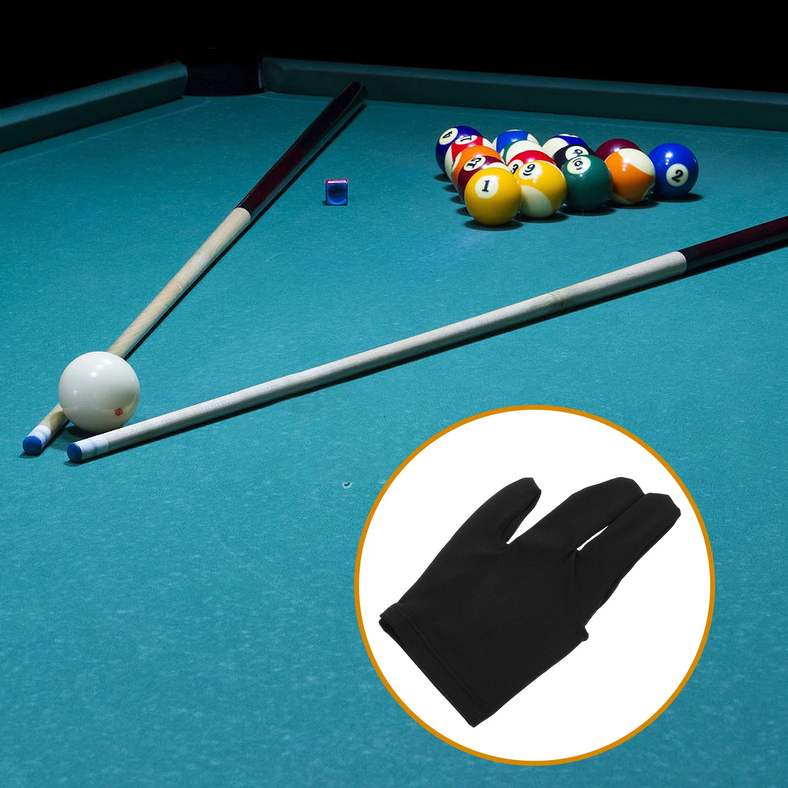 

Black Gloves Pool Billiard Accessories Training Sports Left Hand Three Finger Billards Hitting Billiards Man