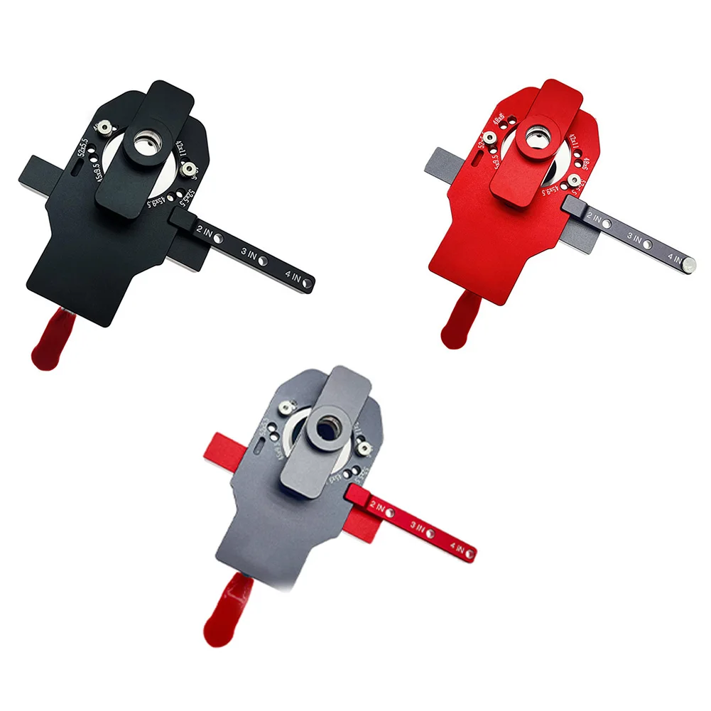 

Adjustable Punch Tool (red/gray) For Cabinet Doors, Adjustable Hole Spacing, And A Professional Two-in-one Hinge Clamp Tools