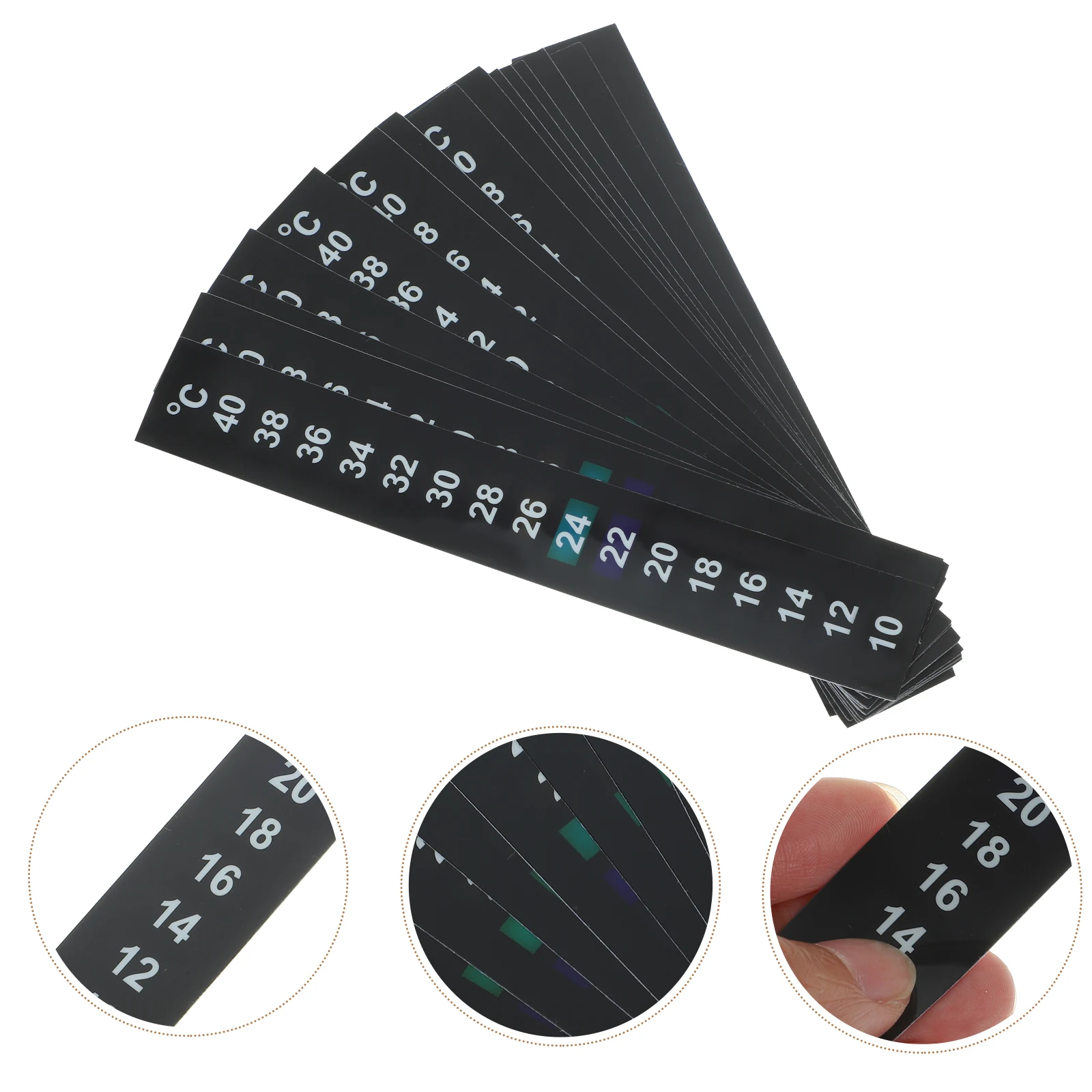 

LCD Temperature Bar Thermometer Sticker on Strip Aquarium Thermometers Adhesive and Band Strips Digital Tape