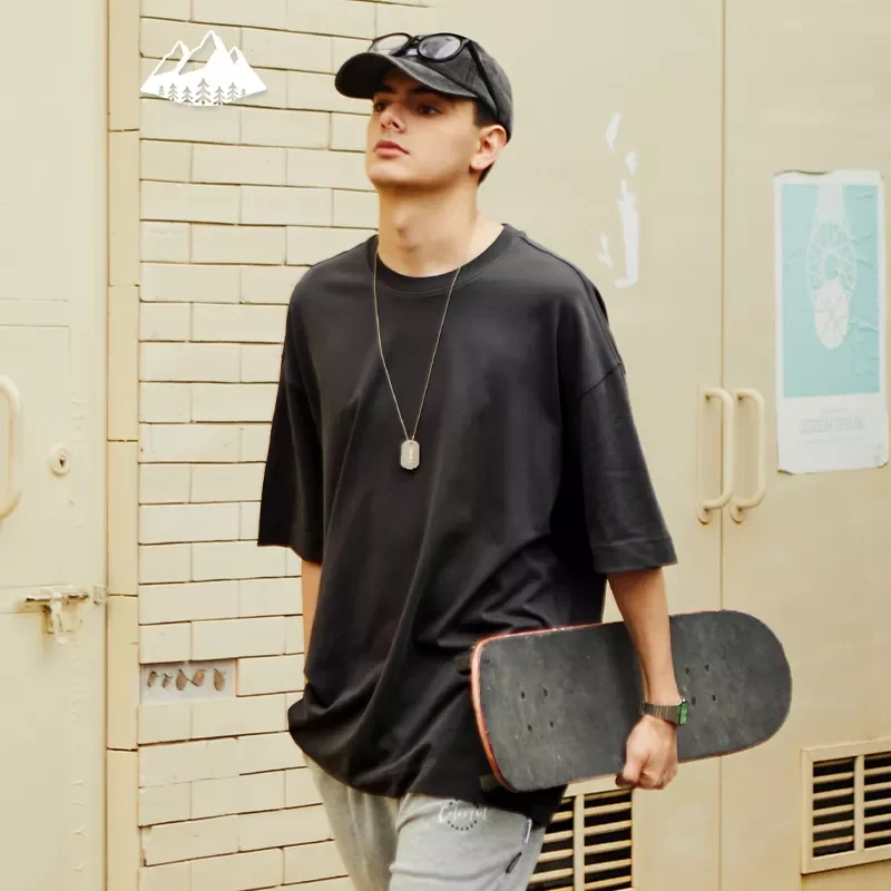 

2023 American Size OEM Wholesale Custom Logo Heavy Weight T Shirts 100% Cotton Oversized Tee 240g Mens Hip Hop Plain Brown Tops