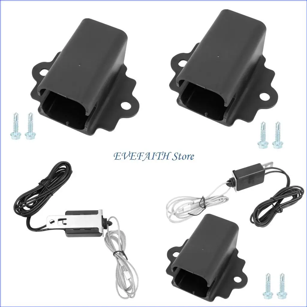 

124B Trailer Breakaway Switches Emergency Brake Switches Set With Adjustable Steel Cable