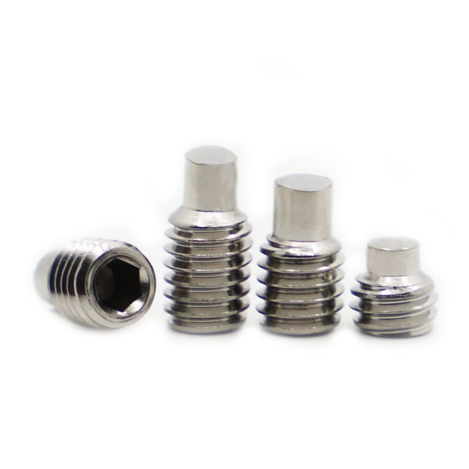 GB97 DIN915 304 stainless Steel Terminal Grub Convex End Screw Hexagon Socket Set Screws With Dog Point M3 M4 M5 M6 M8