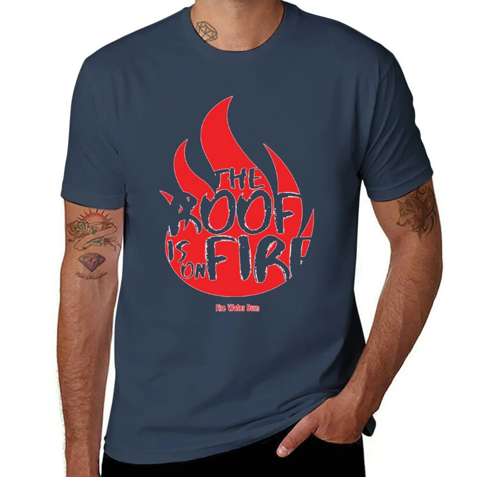 

Bloodhound gang - The roof is on fire T-Shirt t shirt custom print t shirts for man cotton funny man t shirt cotton T-Shirt