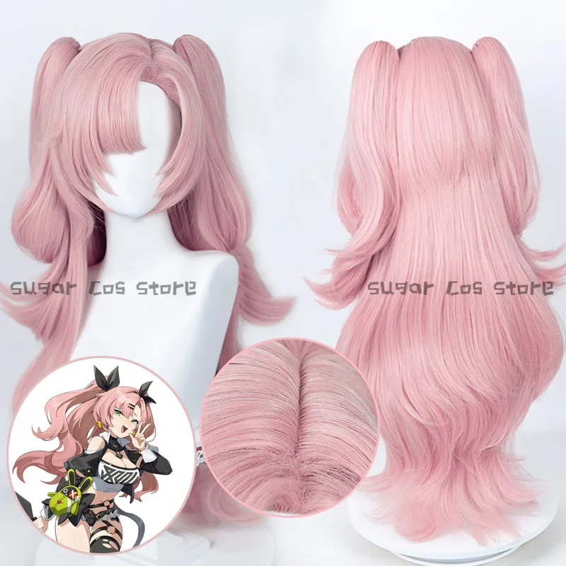 Zenless Zone Zero Nicole Demara Game parrucca Cosplay 80CM capelli sintetici resistenti rosa per donna uomo Halloween Carnival Party puntelli