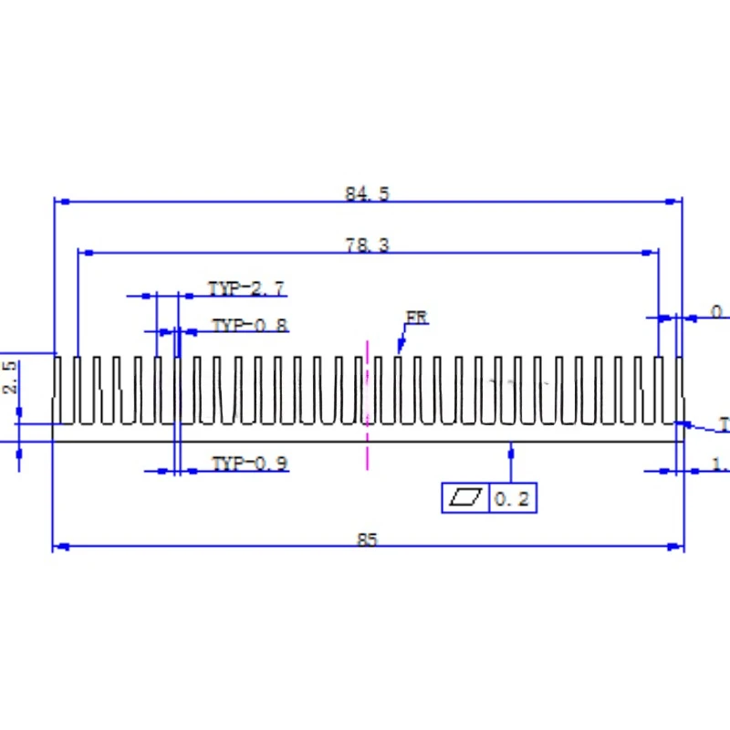 Aluminum Profile Dense-Tooth Heatsink 1008512MM PCB High-Power Heatsink for Router & Electronic Equipment